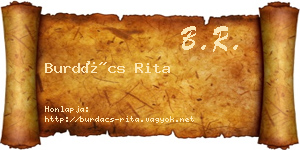 Burdács Rita névjegykártya